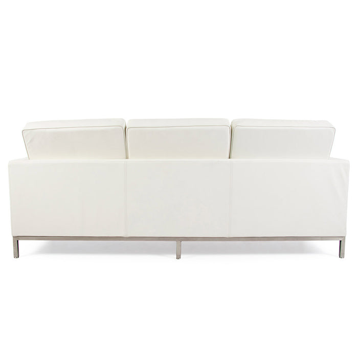 Florence Knoll Leather 3 Seat Sofa