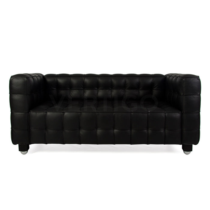 Kubus Hoffmann Style Leather 2 Seat Sofa