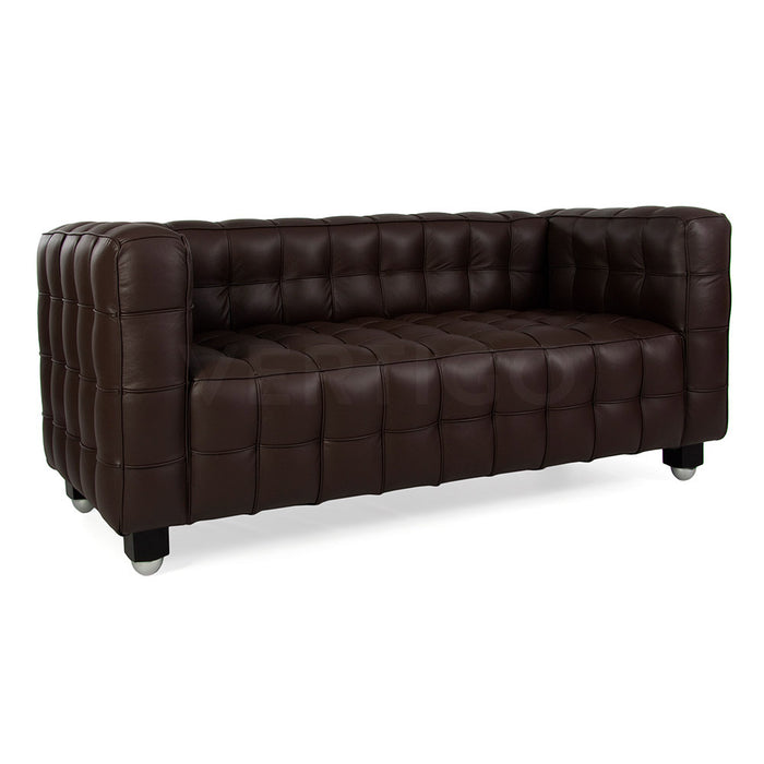 Kubus Hoffmann Style Leather 2 Seat Sofa