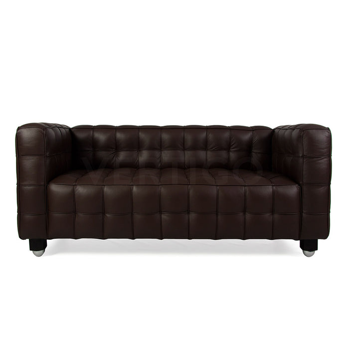 Kubus Hoffmann Style Leather 2 Seat Sofa