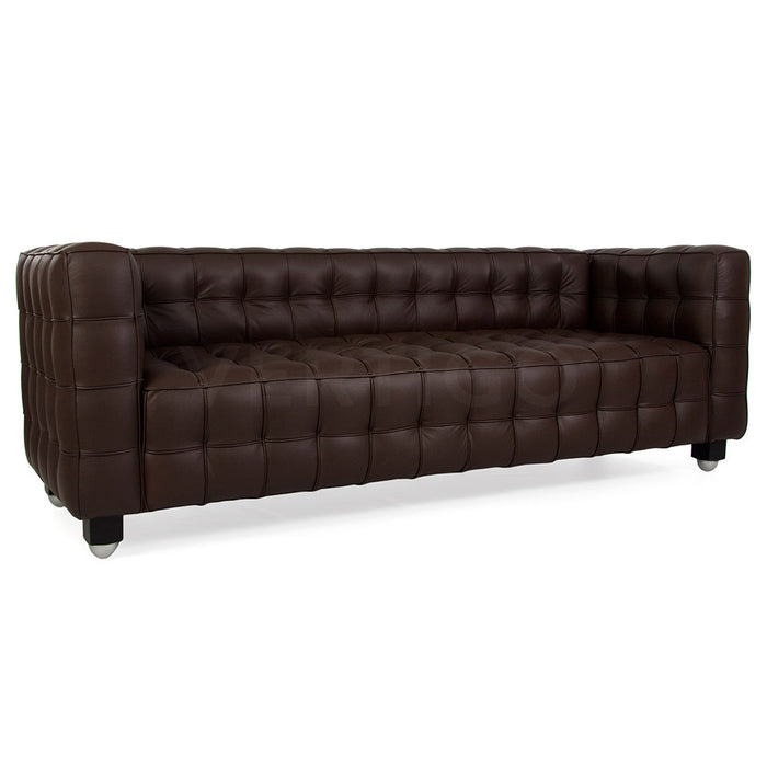 Kubus Hoffmann Style Leather 3 Seat Sofa