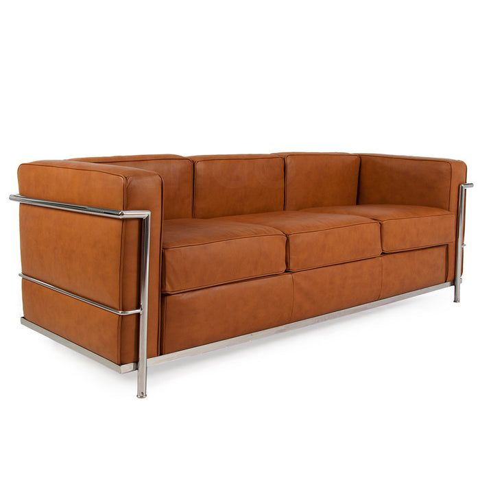 LC2 Petit Le Corbusier Style 3 Seat Sofa