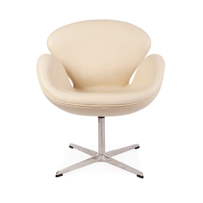 Leather Jacobsen Style Swan Chair