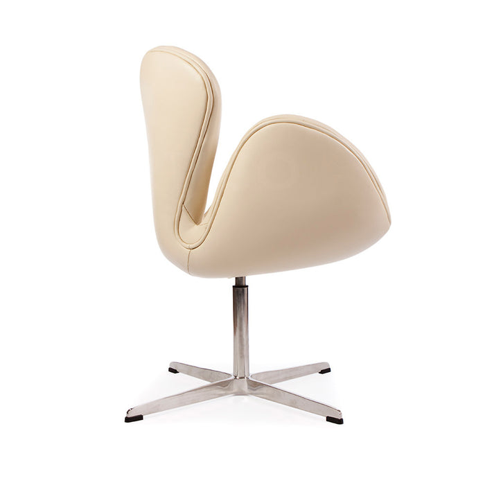 Leather Jacobsen Style Swan Chair