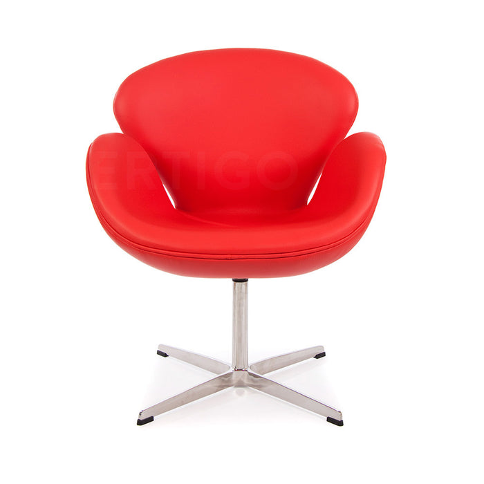 Leather Jacobsen Style Swan Chair