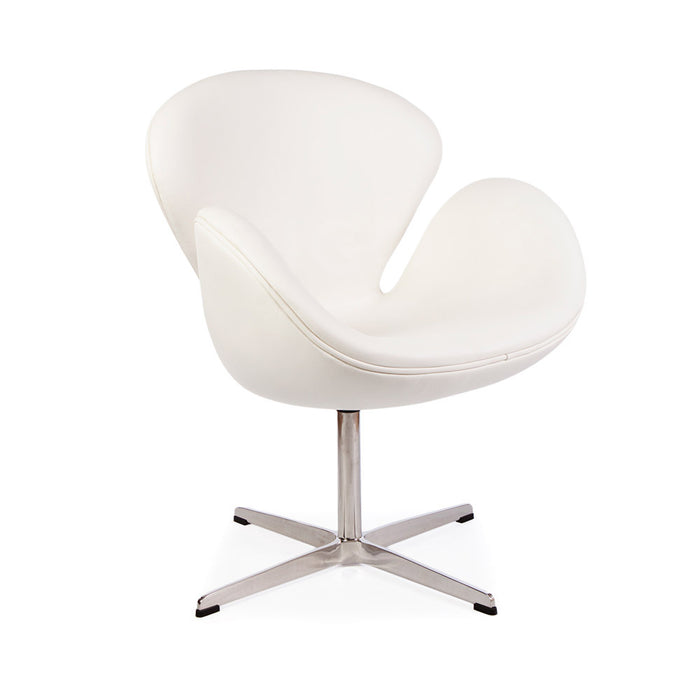 Leather Jacobsen Style Swan Chair