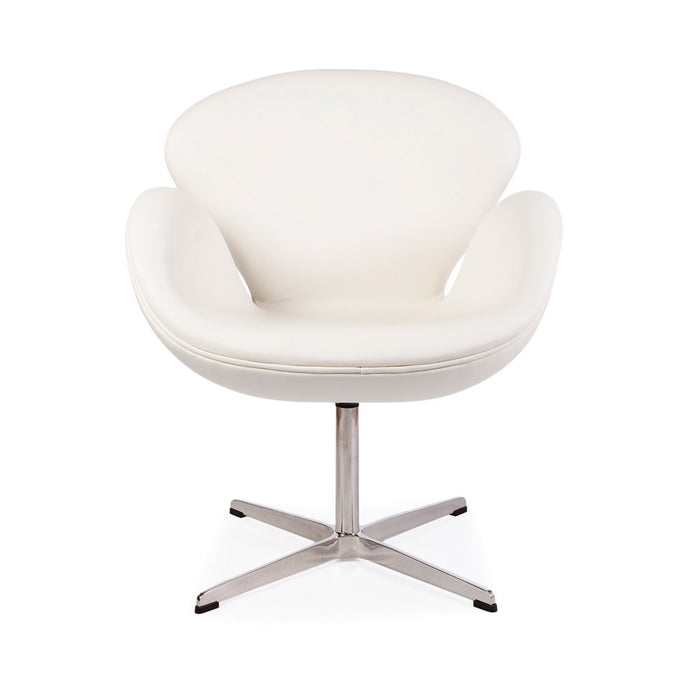 Leather Jacobsen Style Swan Chair