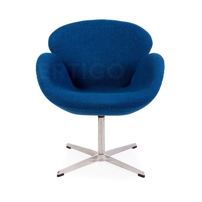 Wool Jacobsen Style Swan Chair