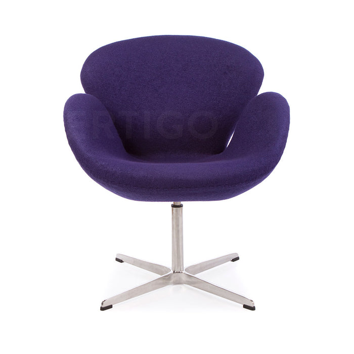 Wool Jacobsen Style Swan Chair