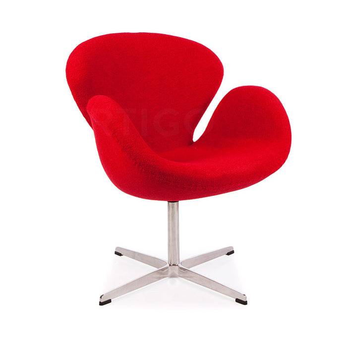 Wool Jacobsen Style Swan Chair