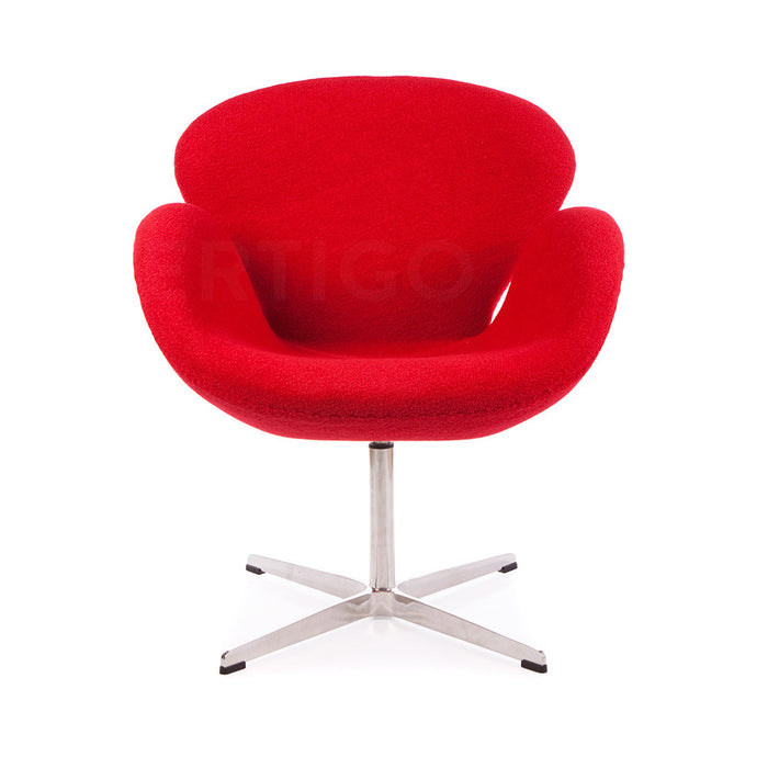 Wool Jacobsen Style Swan Chair