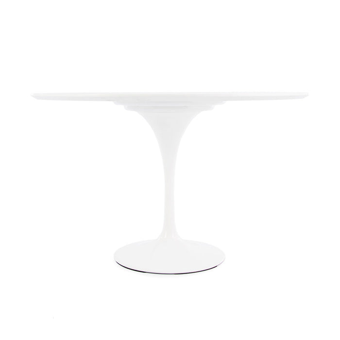 Set - 120cm White Round Tulip Table & 6 Chairs