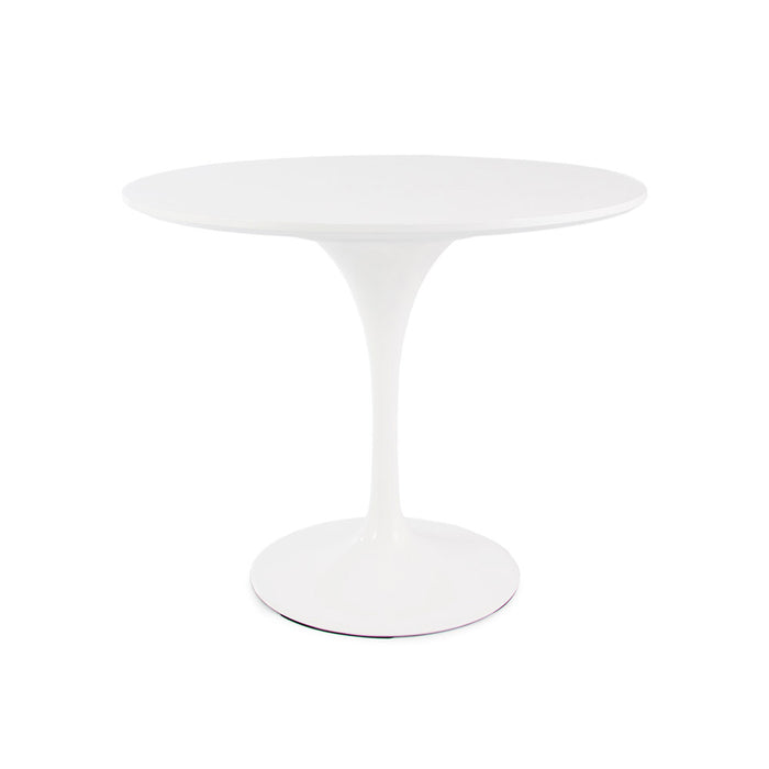 Set - 90cm White Round Tulip Table & 2 Chairs