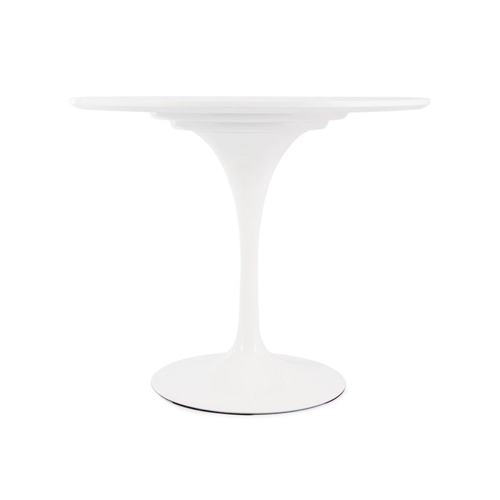 Set - 90cm White Round Tulip Table & 2 Chairs